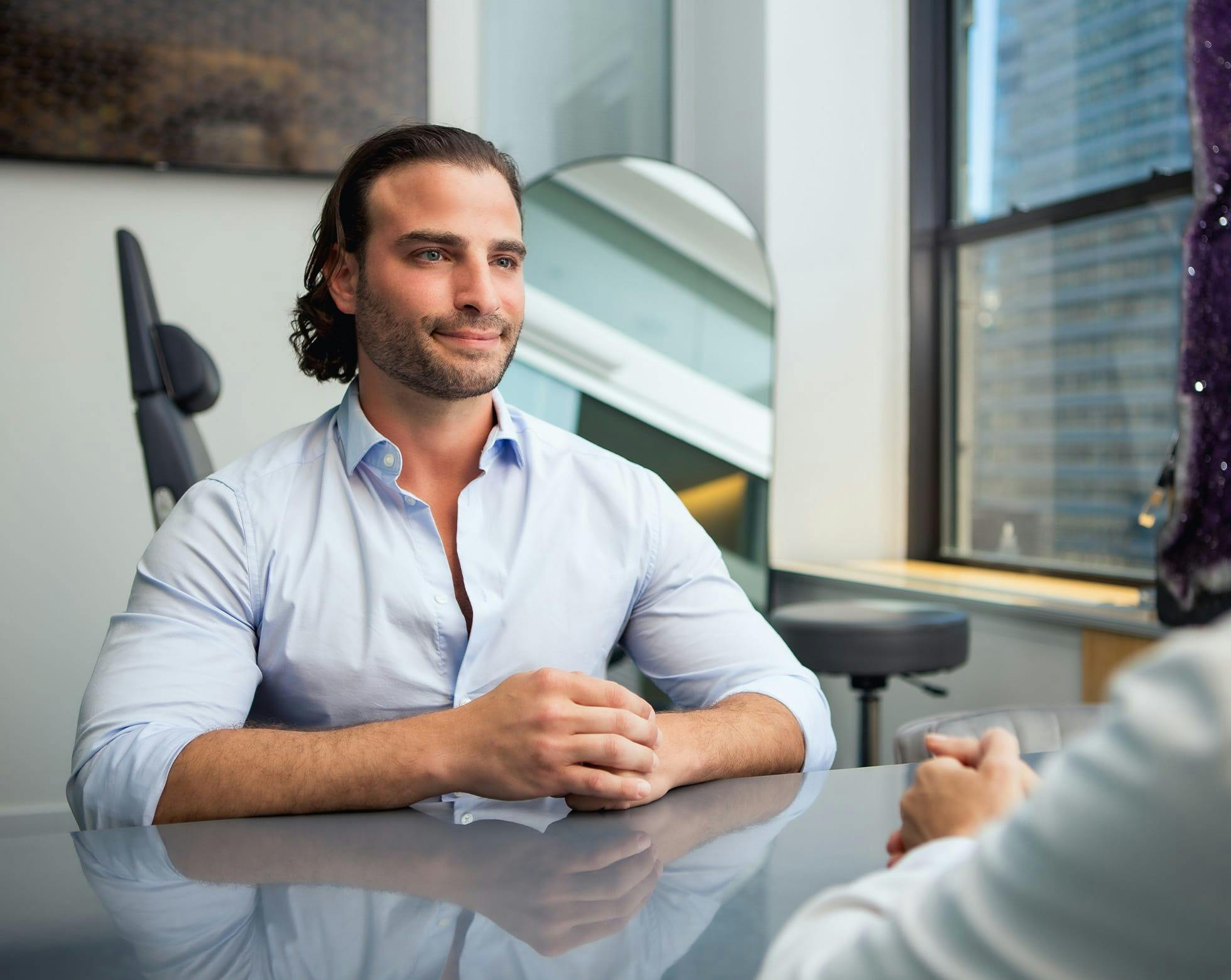 Man sitting at a table