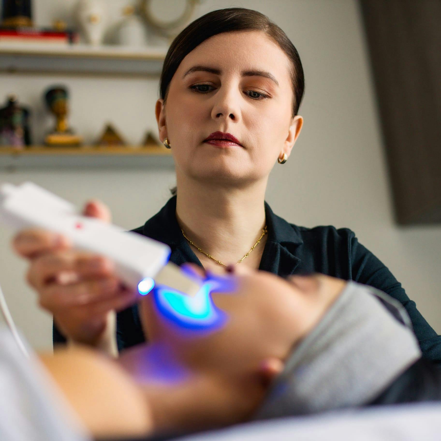 A patient getting a facial