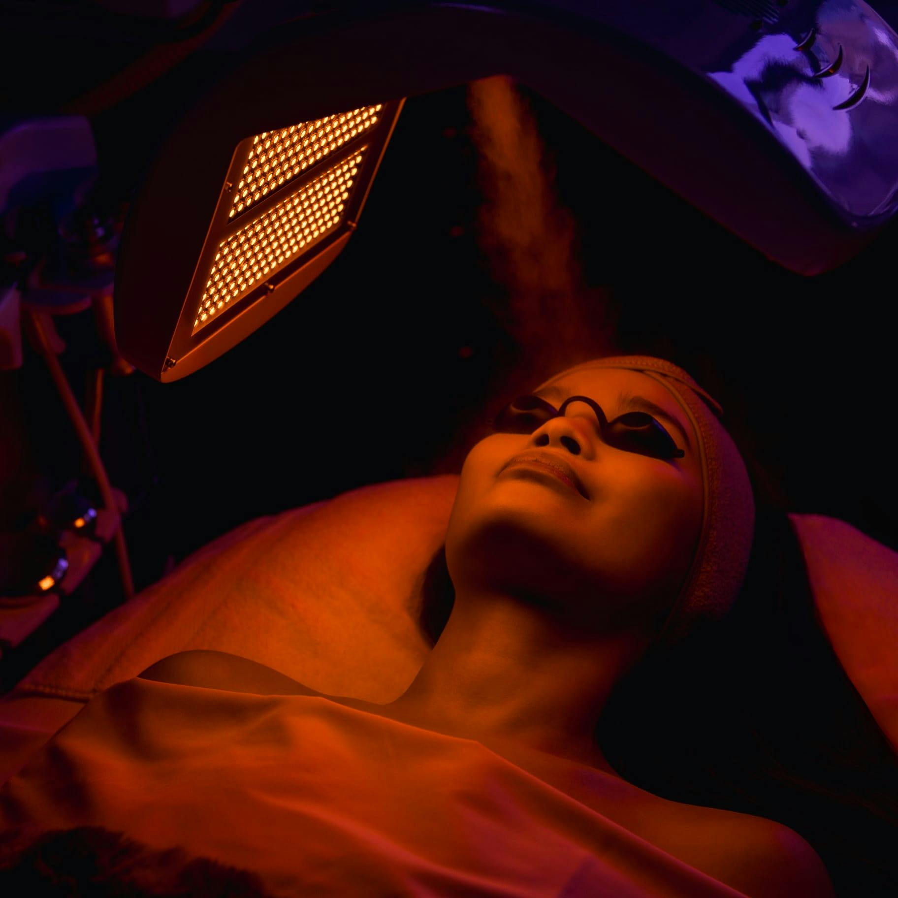 woman getting a laser treatment