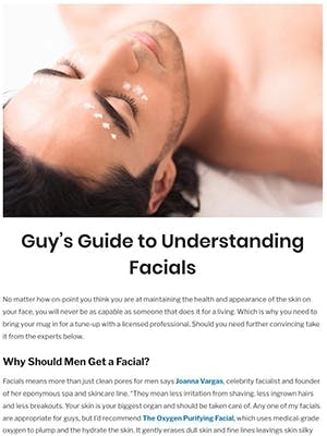 Guy’s Guide to Understanding Facials