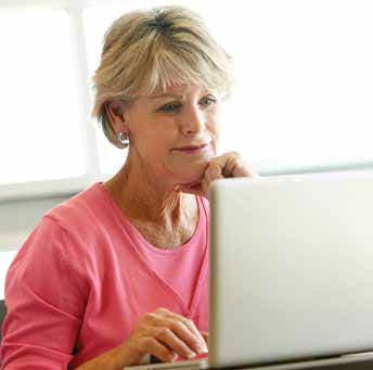 woman on a laptop