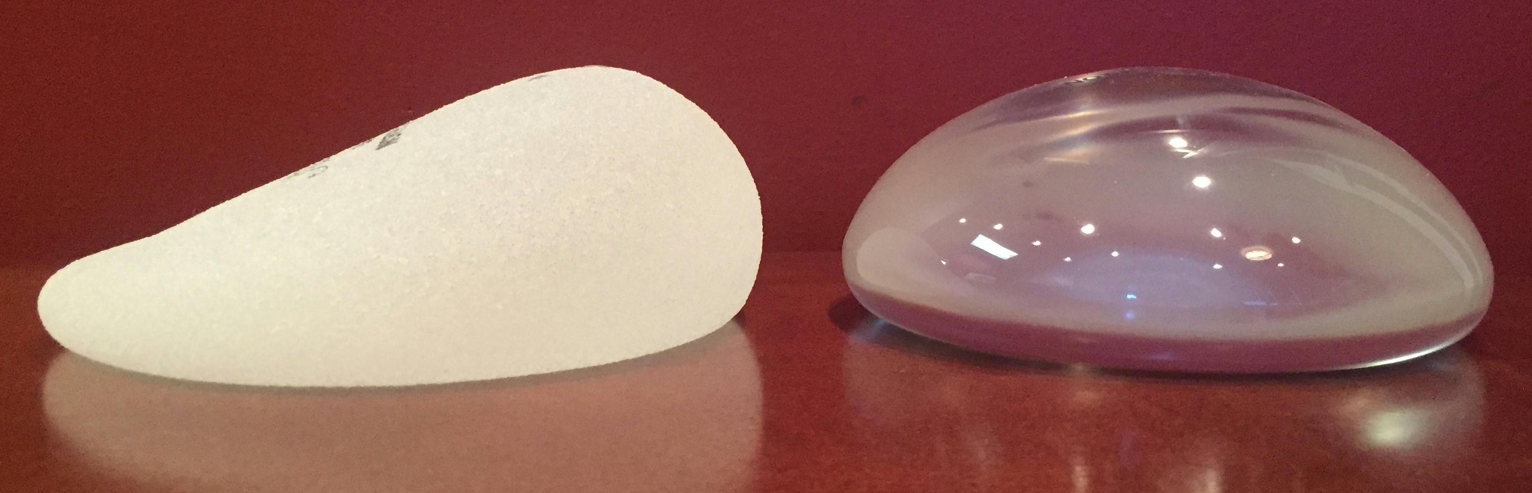 Natrelle 410 Anatomical Implant (form stable) and Natrelle Round Silicone Implant (cohesive gel)