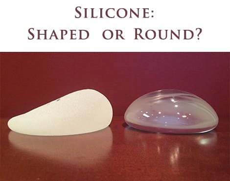 Silicone shaped and round implants