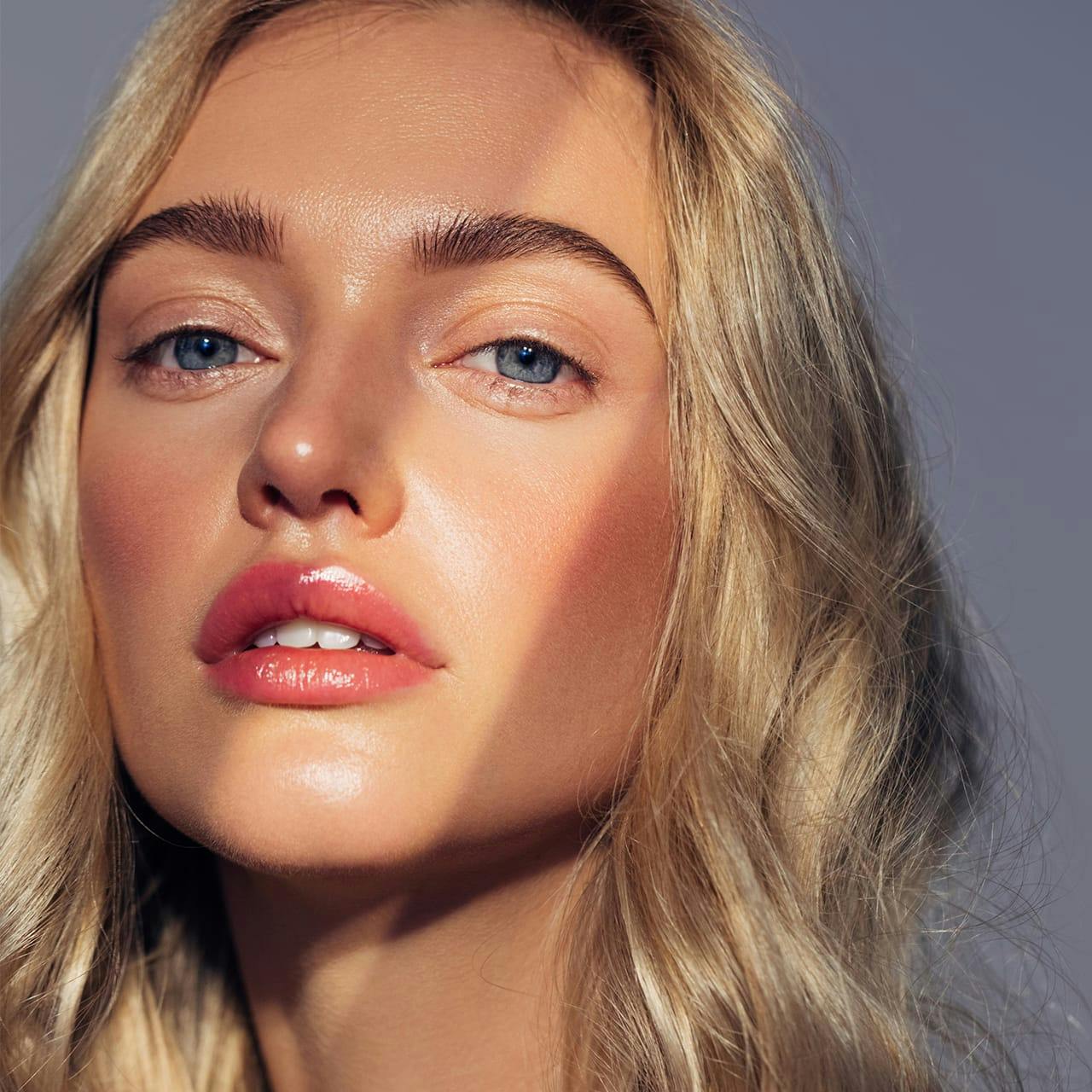 close up of woman's face