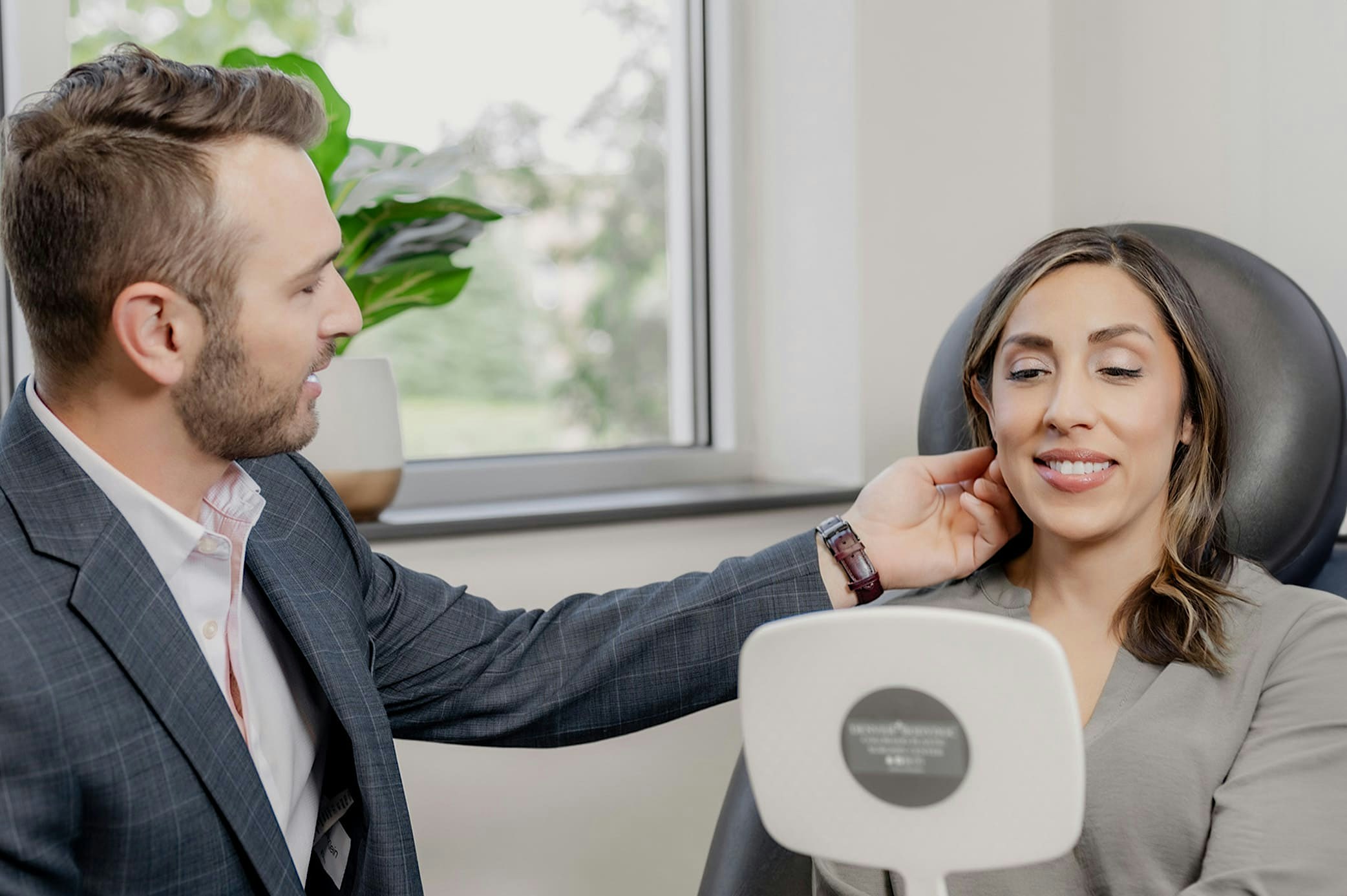 woman in tubetop sweater