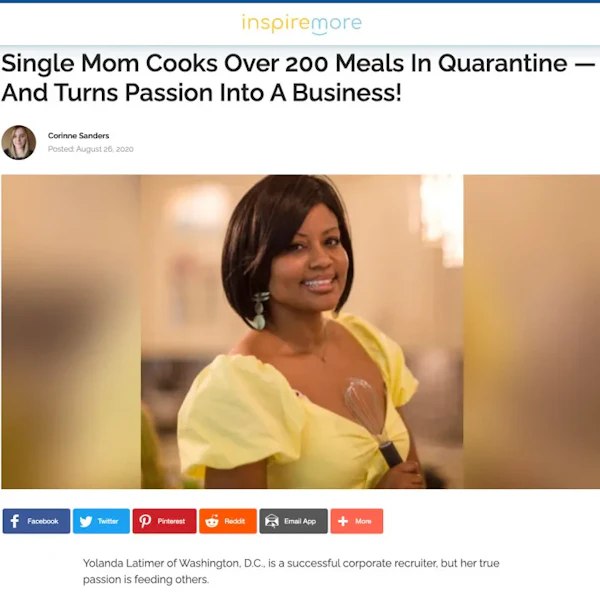 Single Mom Cooks Over 200 Meals In Quarantine — And Turns Passion Into A Business!
