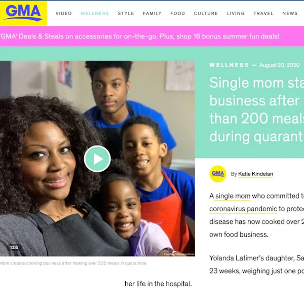 Single mom starts cooking business after making more than 200 meals