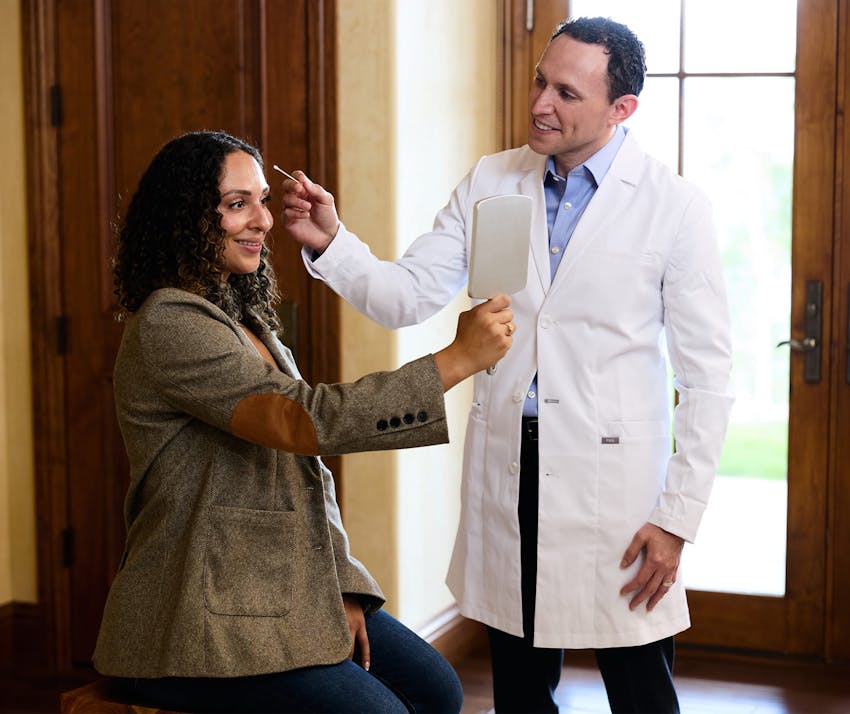 Dr. Cohen with patient