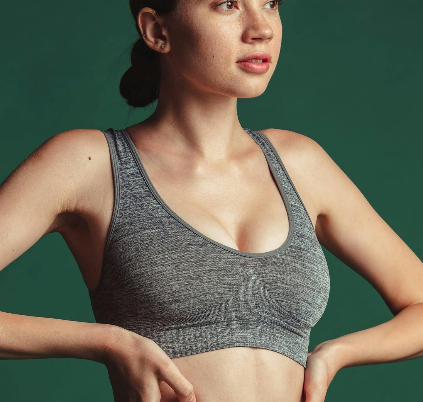 Woman in sports bra