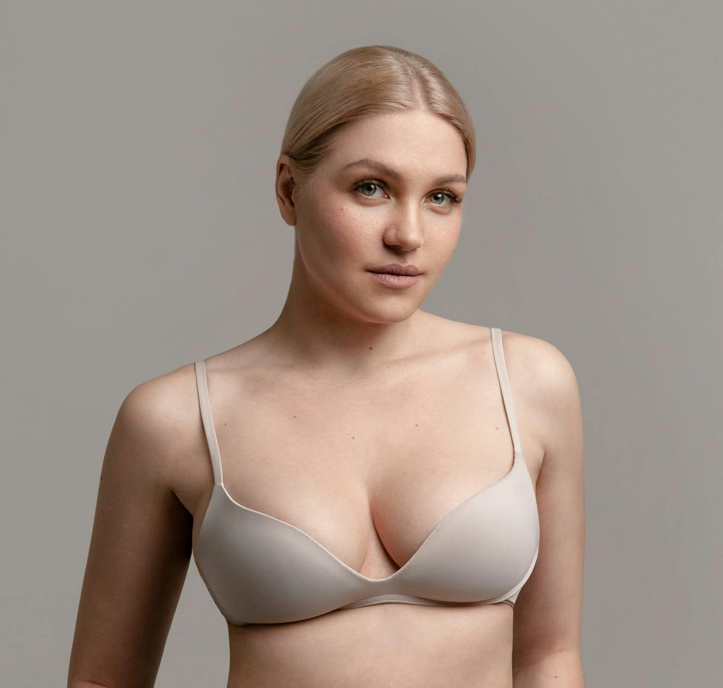 Woman posing in underwear