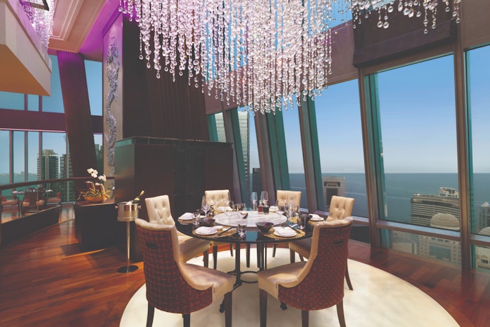 JW Marriott Marquis City Center Doha Restaurant with large windows