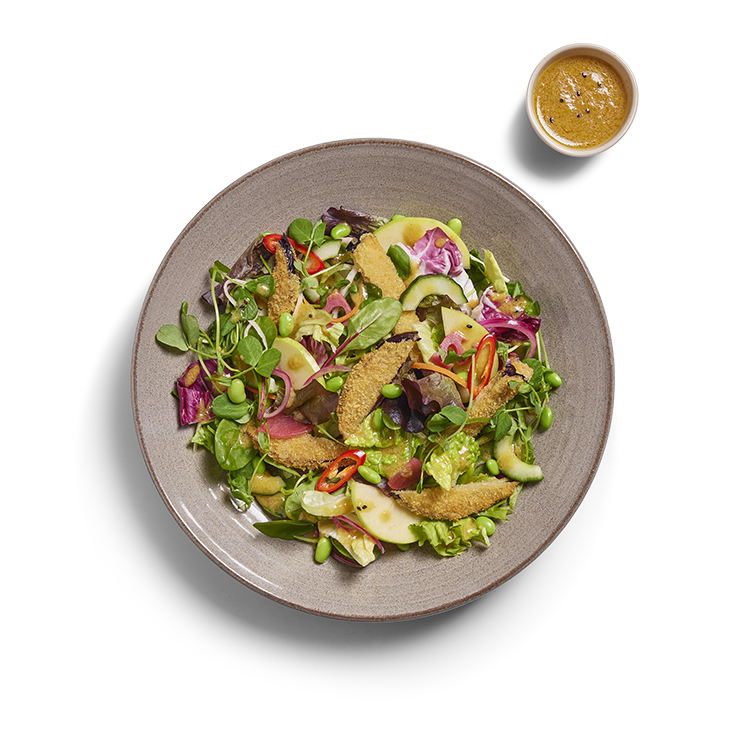 katsu salad aubergine