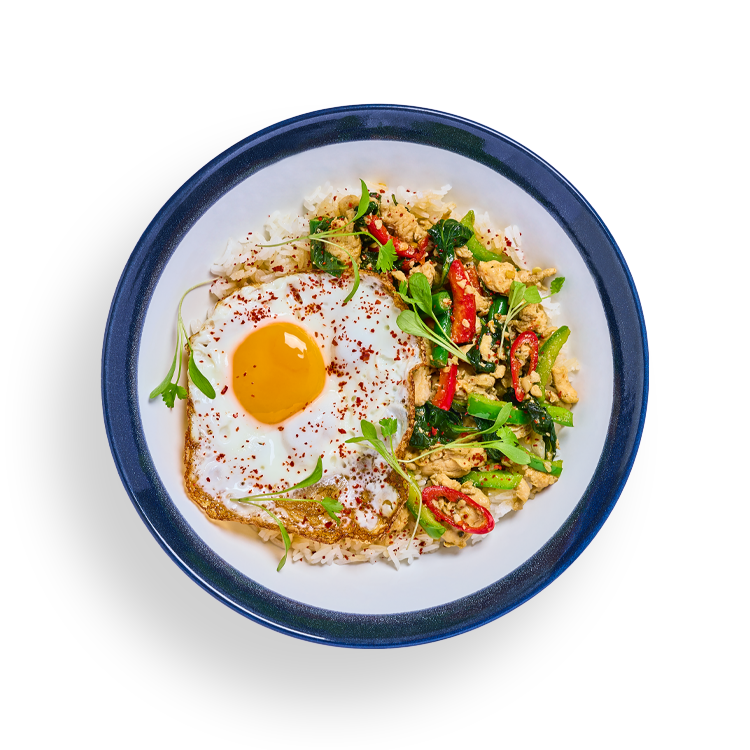 دونبوري دجاج بالريحان التايلاندي