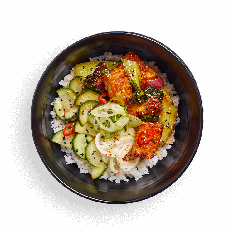 tofu gochujang rice bowl