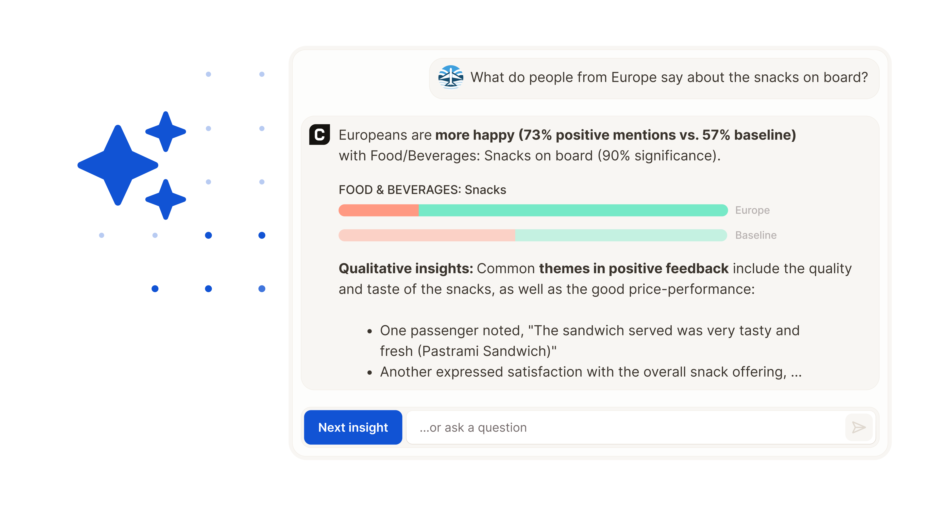 Caplena InsightsChat chatbot conversational insights agent