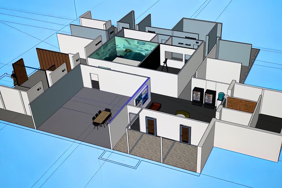 Simulation centre CAD design 3D visualisation