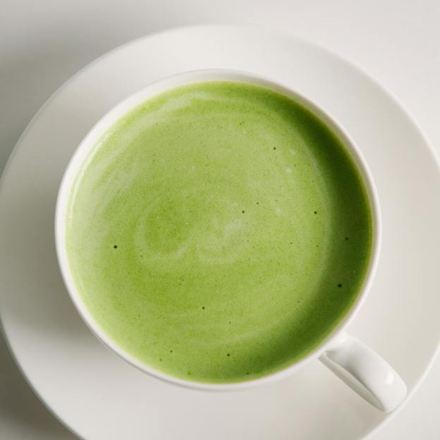 A cup of freshly prepared MiMA matcha