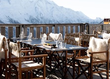 Restaurant vue Mont Blanc