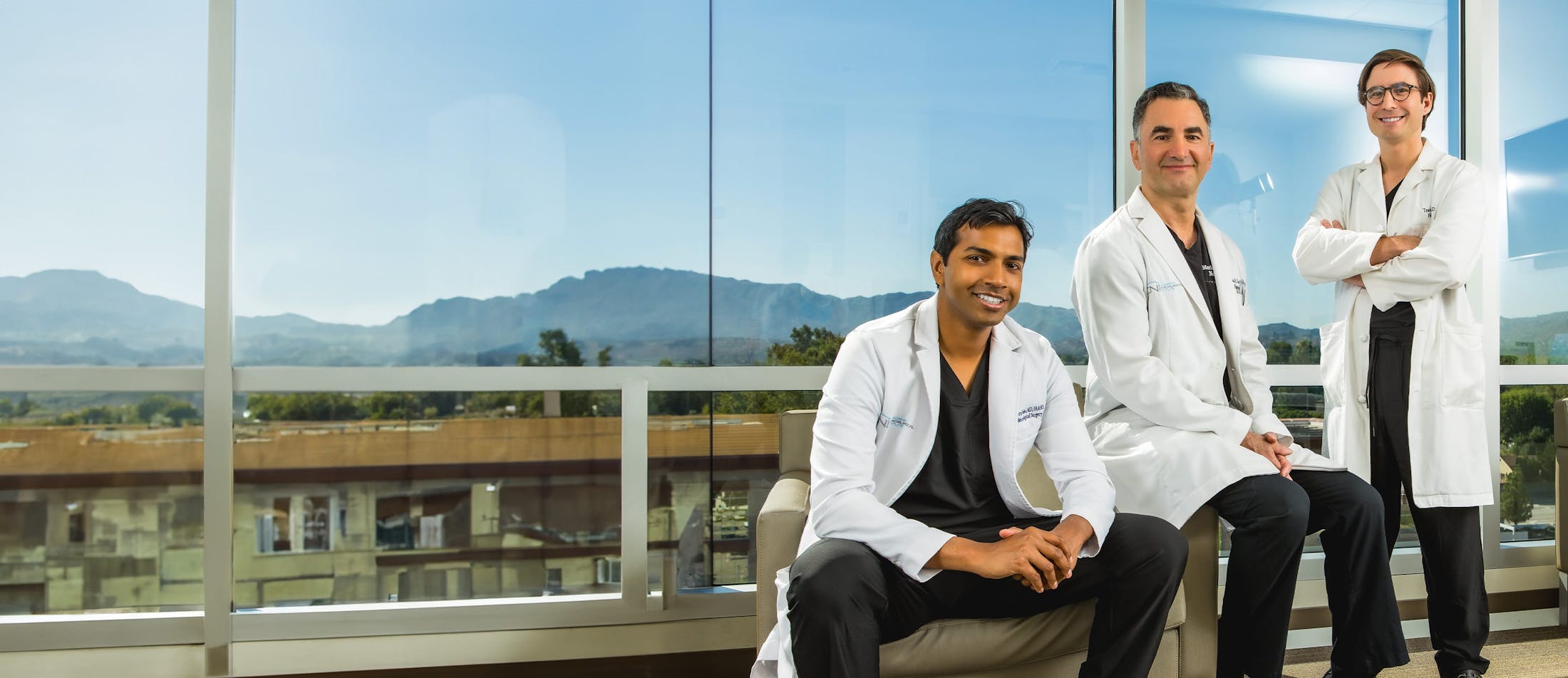 doctors by window