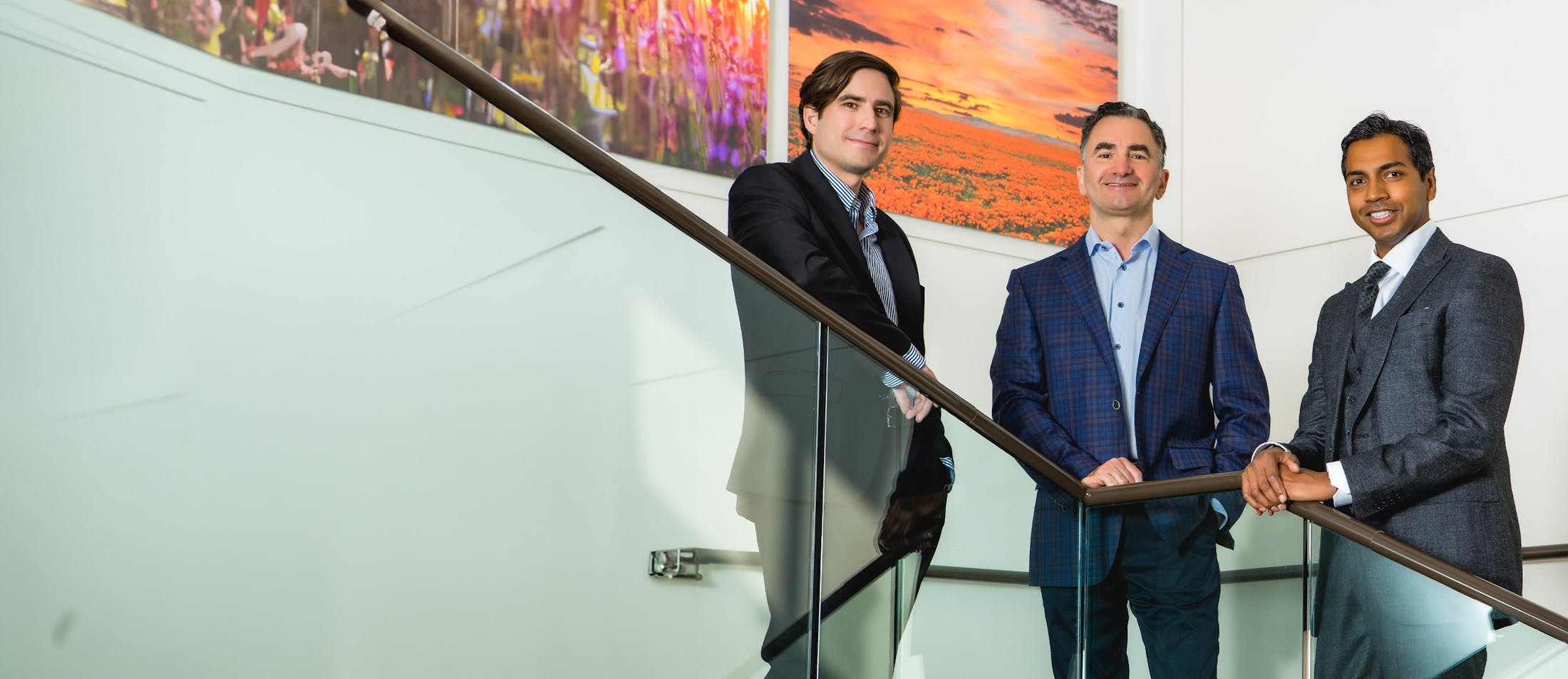 staff standing at stairwell
