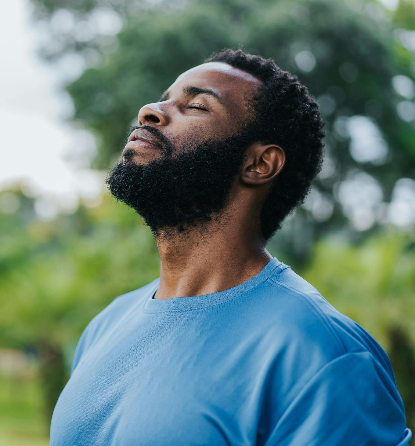 man standing outside