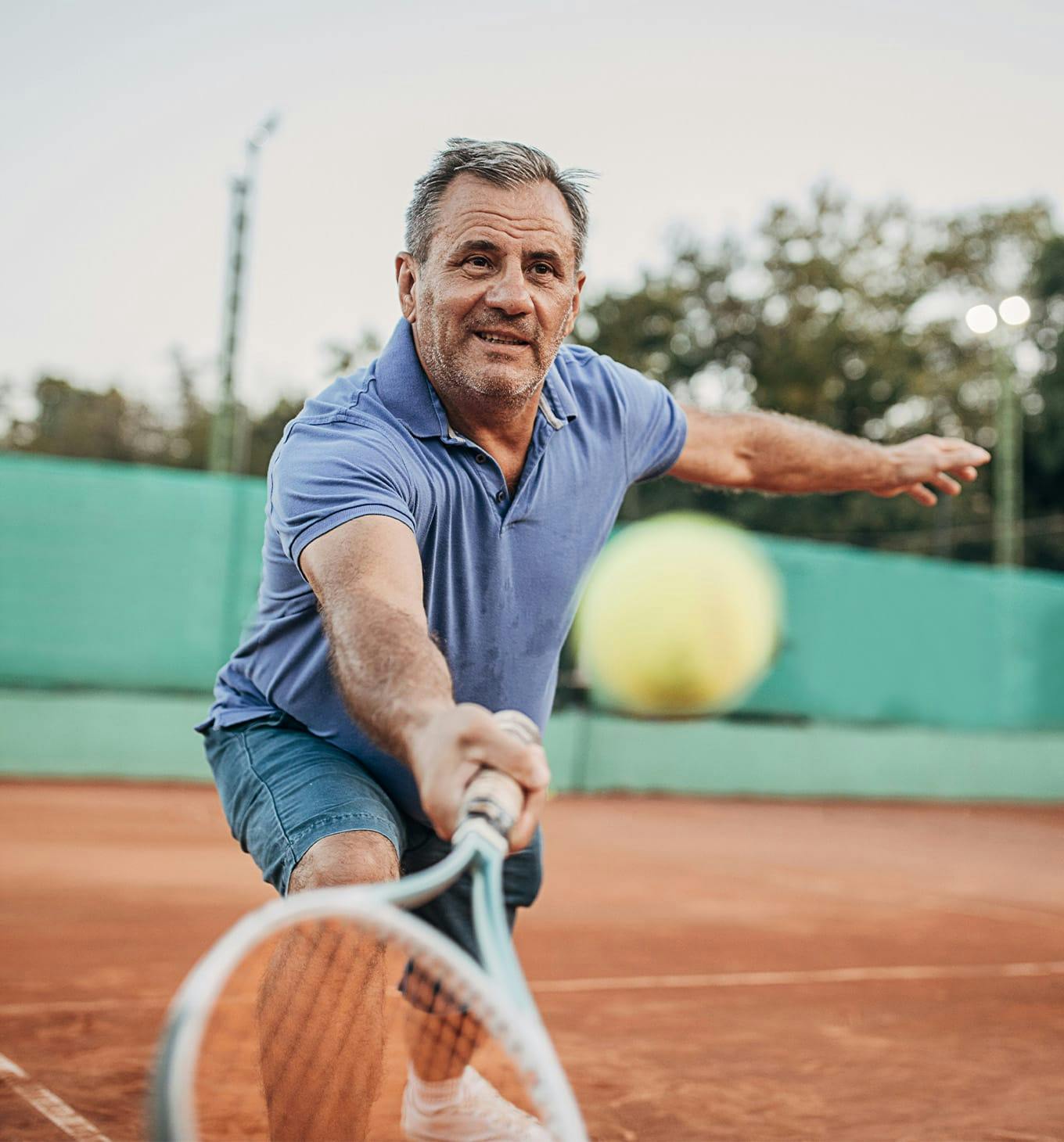 man playing tennis