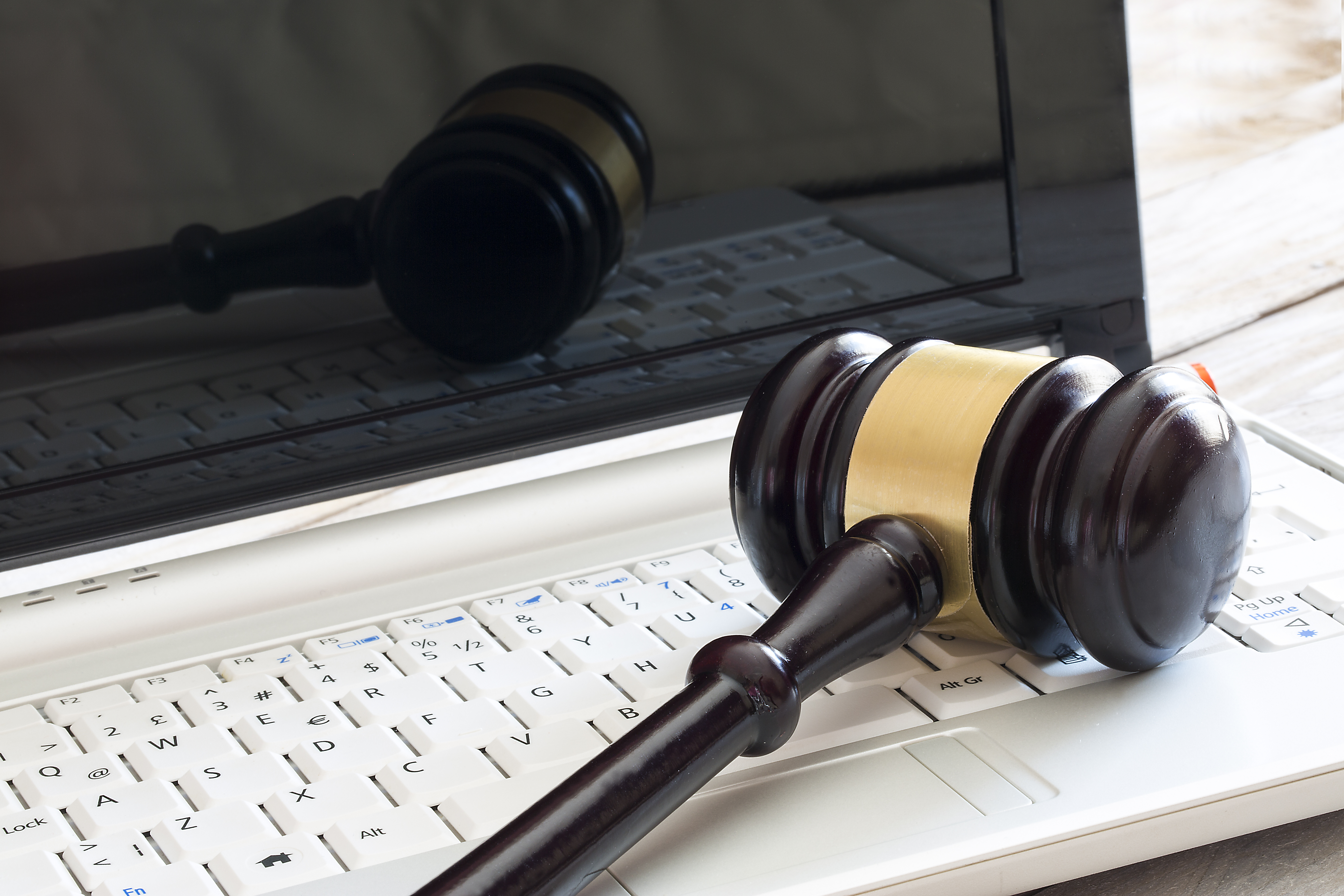 Hammer on laptop