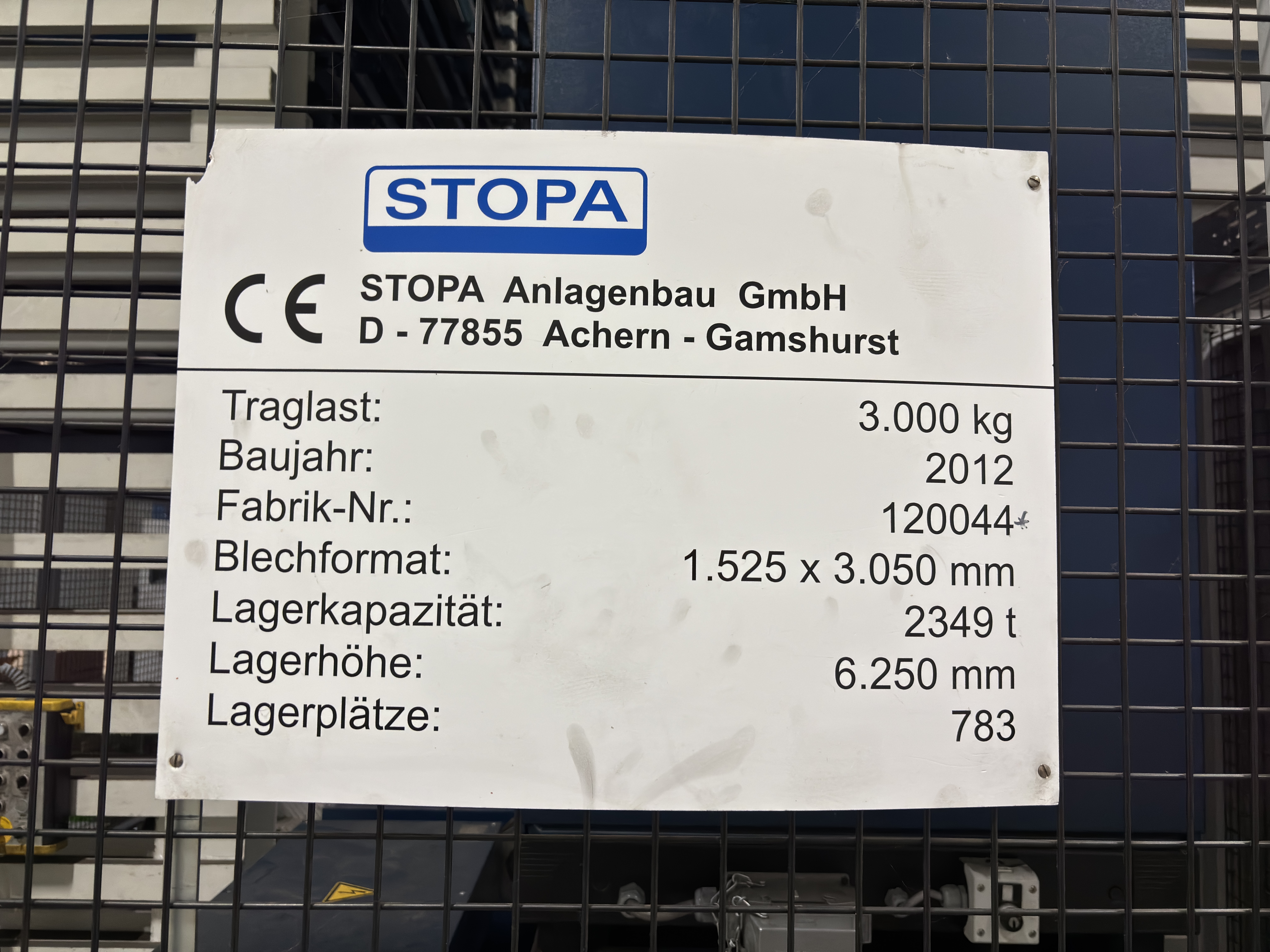 STOPA sheet Metal Storage System