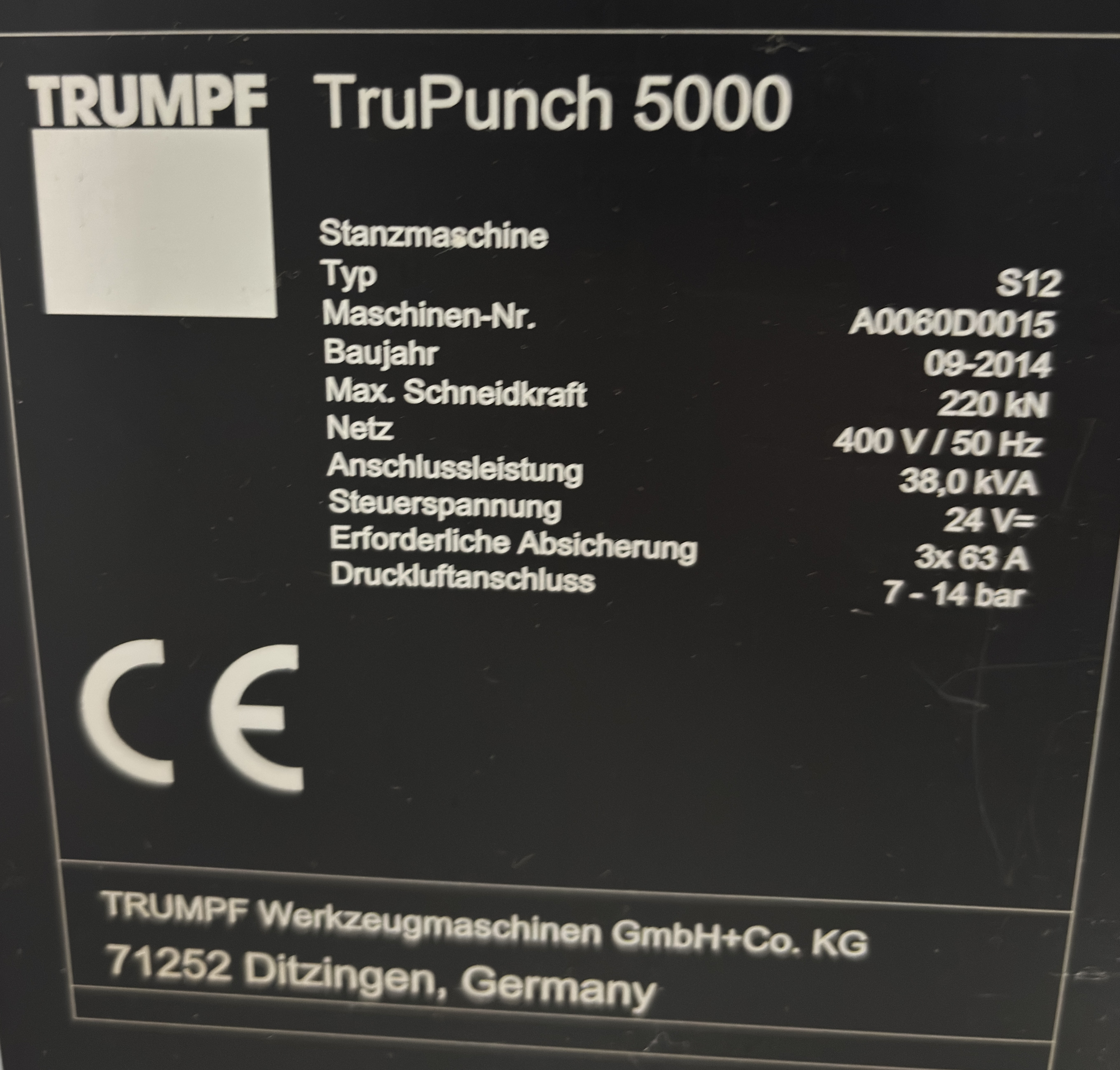 TRUMPF TruPunch 5000 (Large Format)