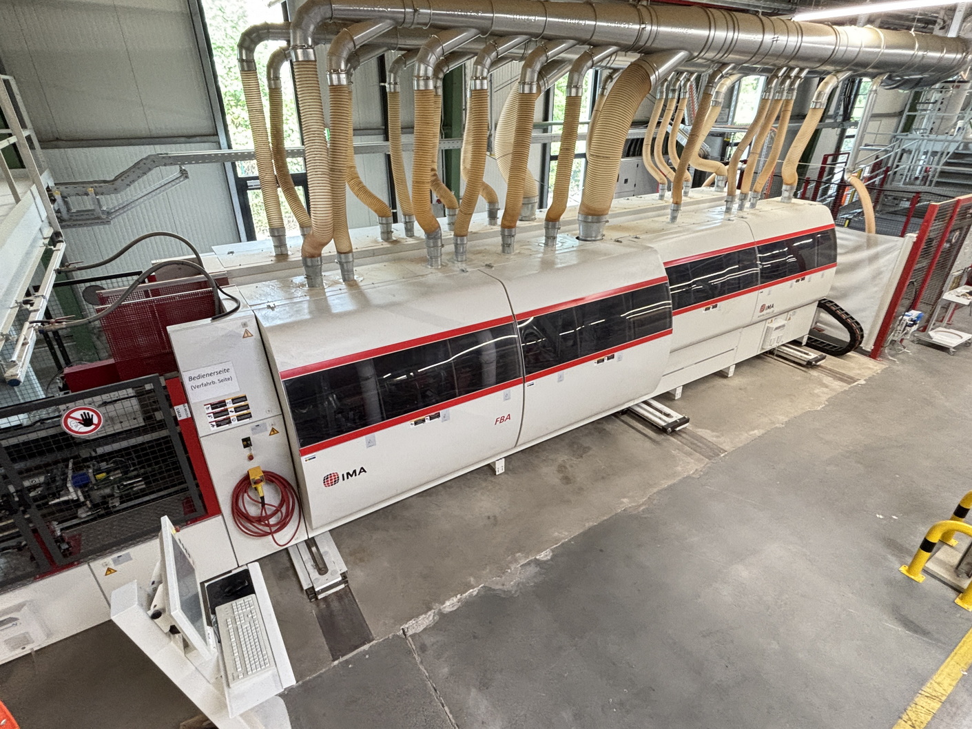 Professional IMA Kraft Costa Homag Laminating Line – as-new, partially refurbished, ready for door production