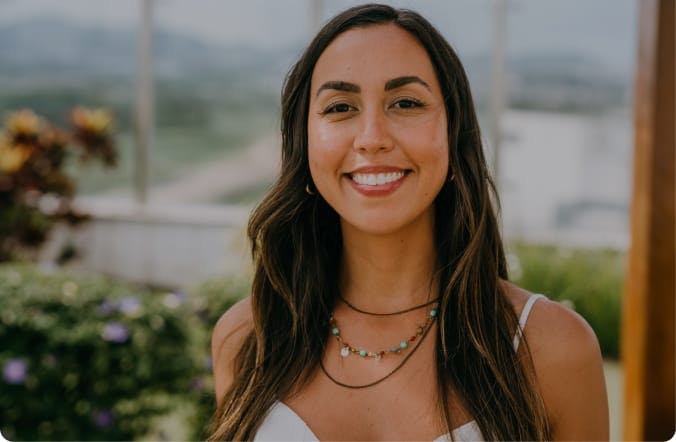 Woman smiling