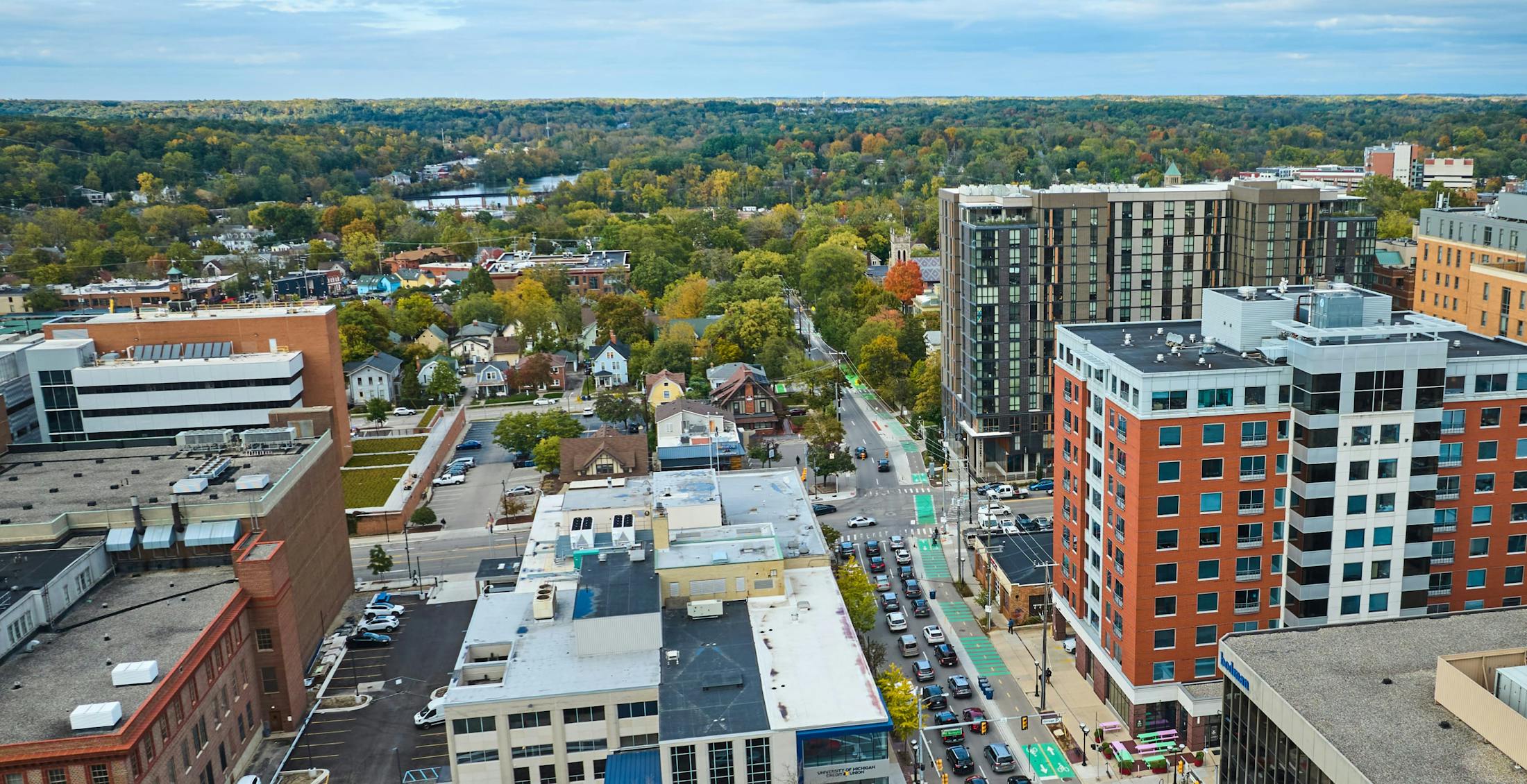 Aerial view of a city