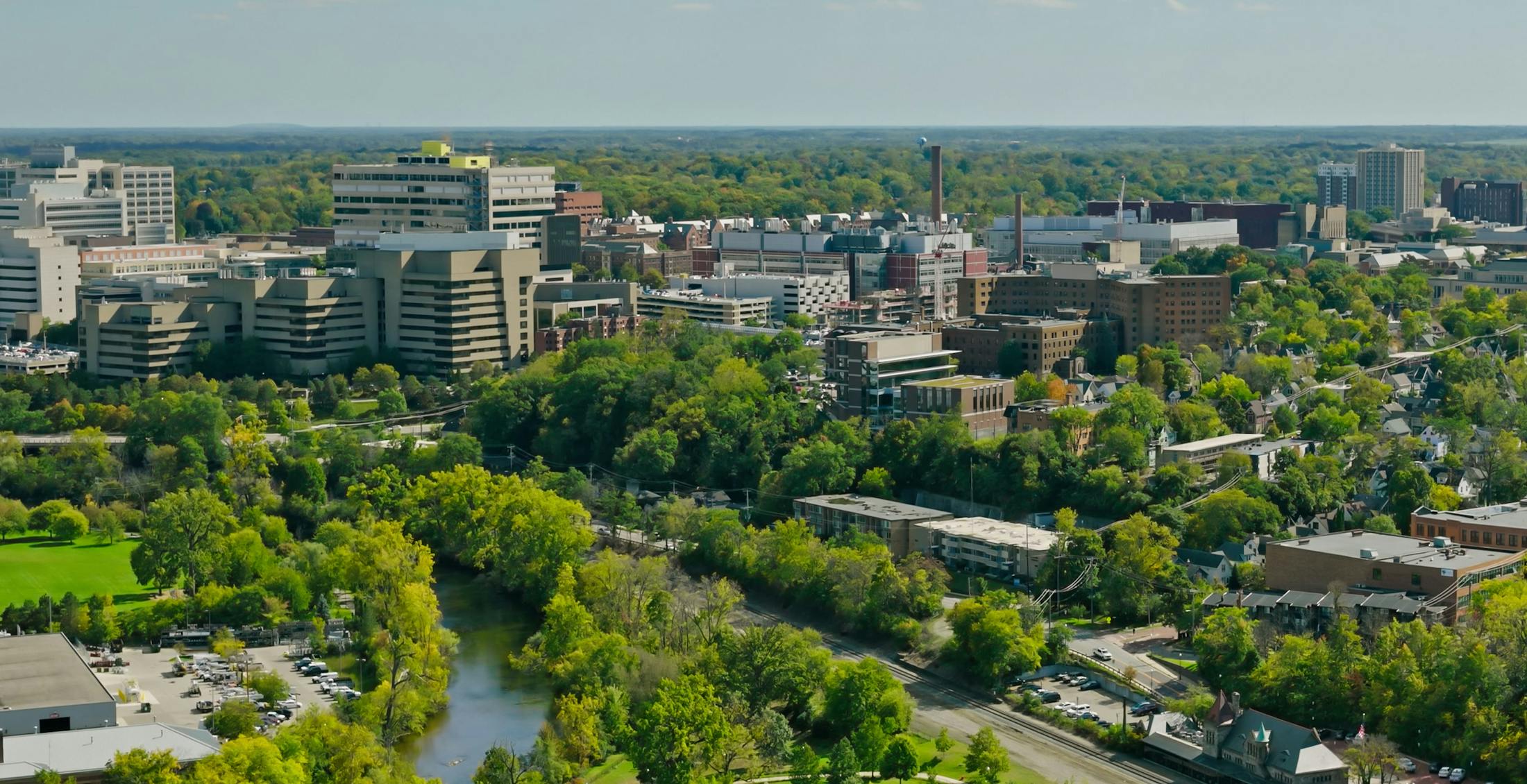 Aerial view of a city