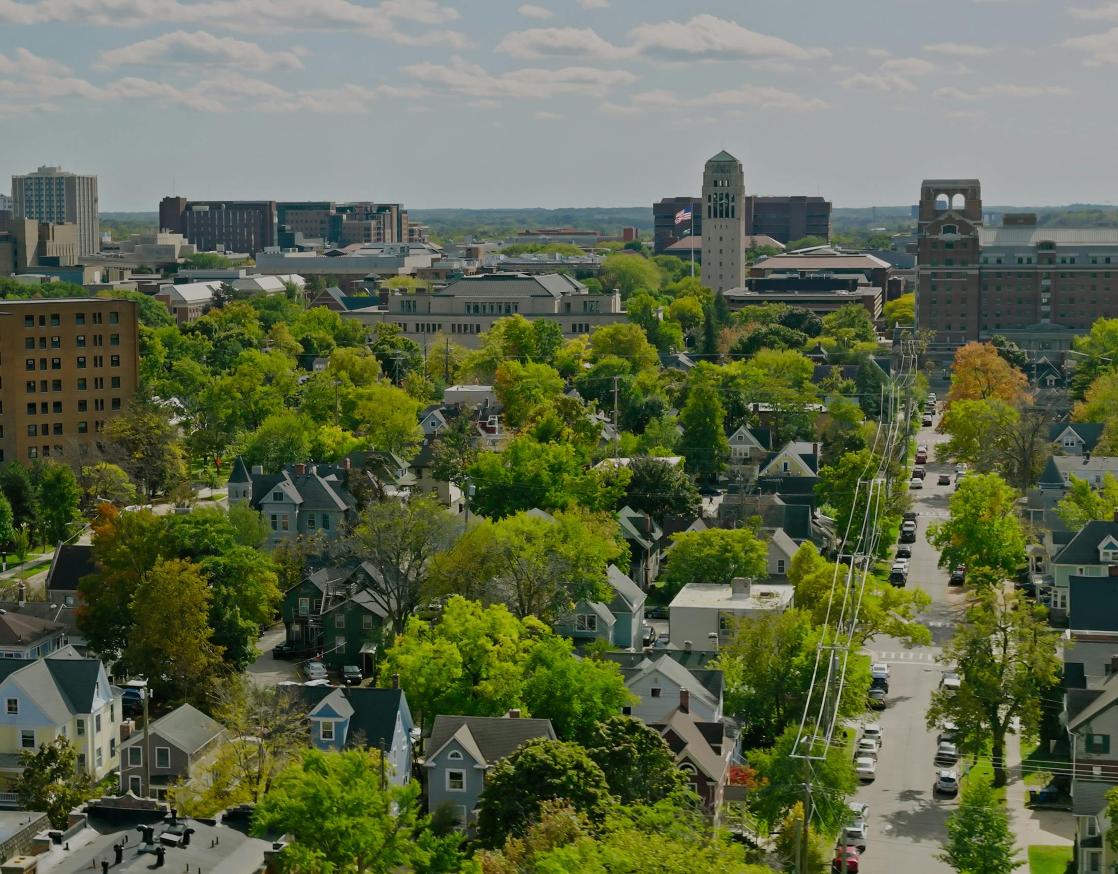 Aerial view of a city
