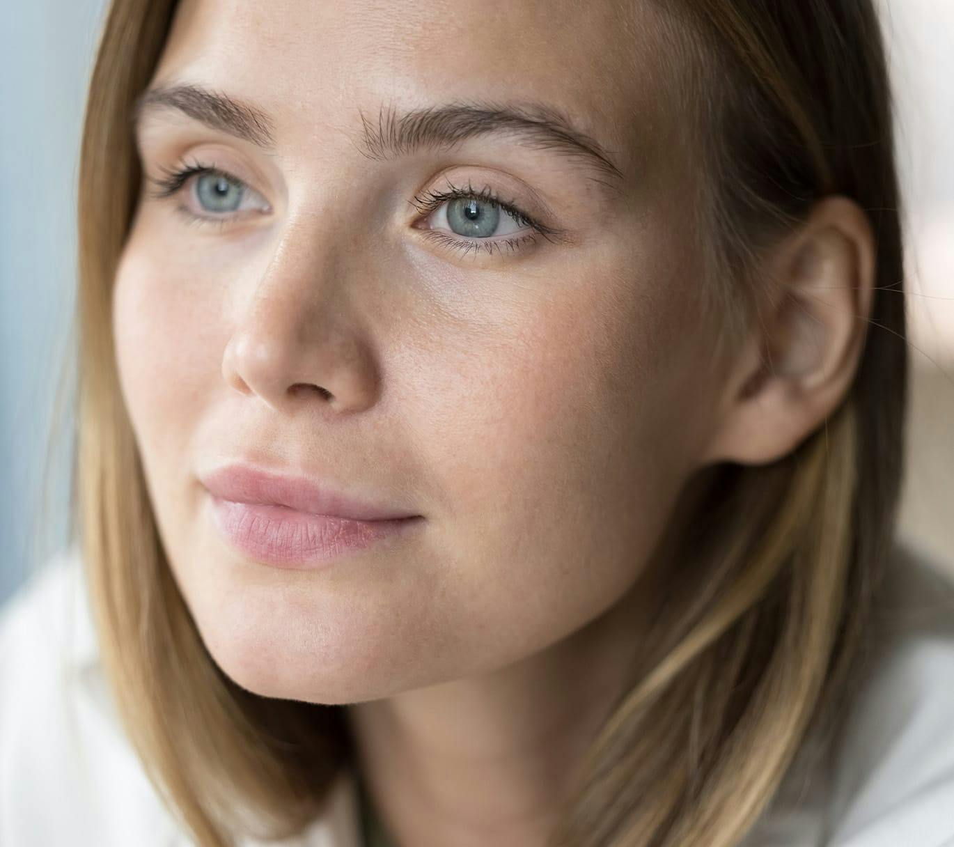 woman looking at something