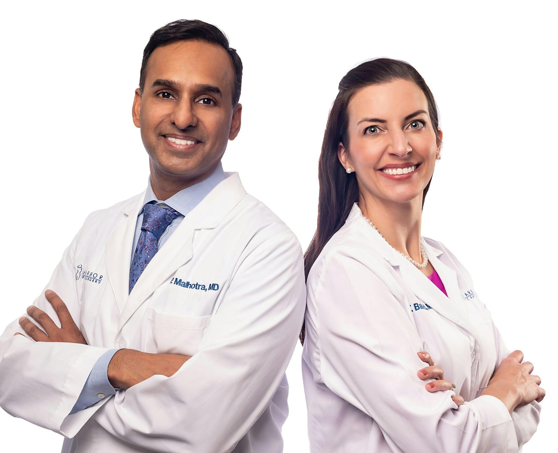 Doctors standing and smiling