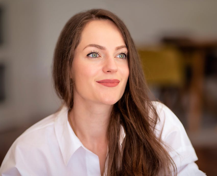 woman in white blouse