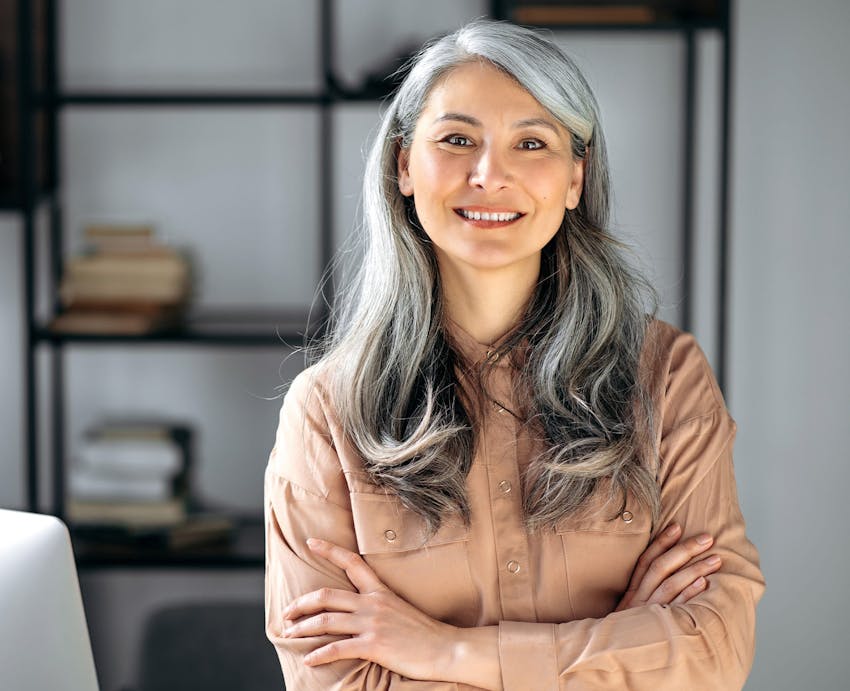 woman with arms crossed