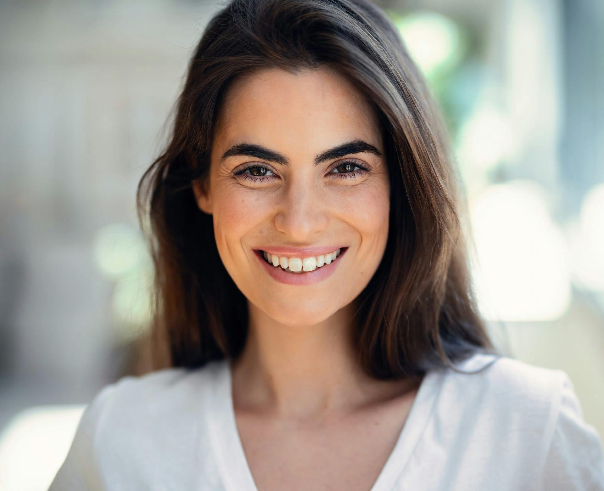woman smiling