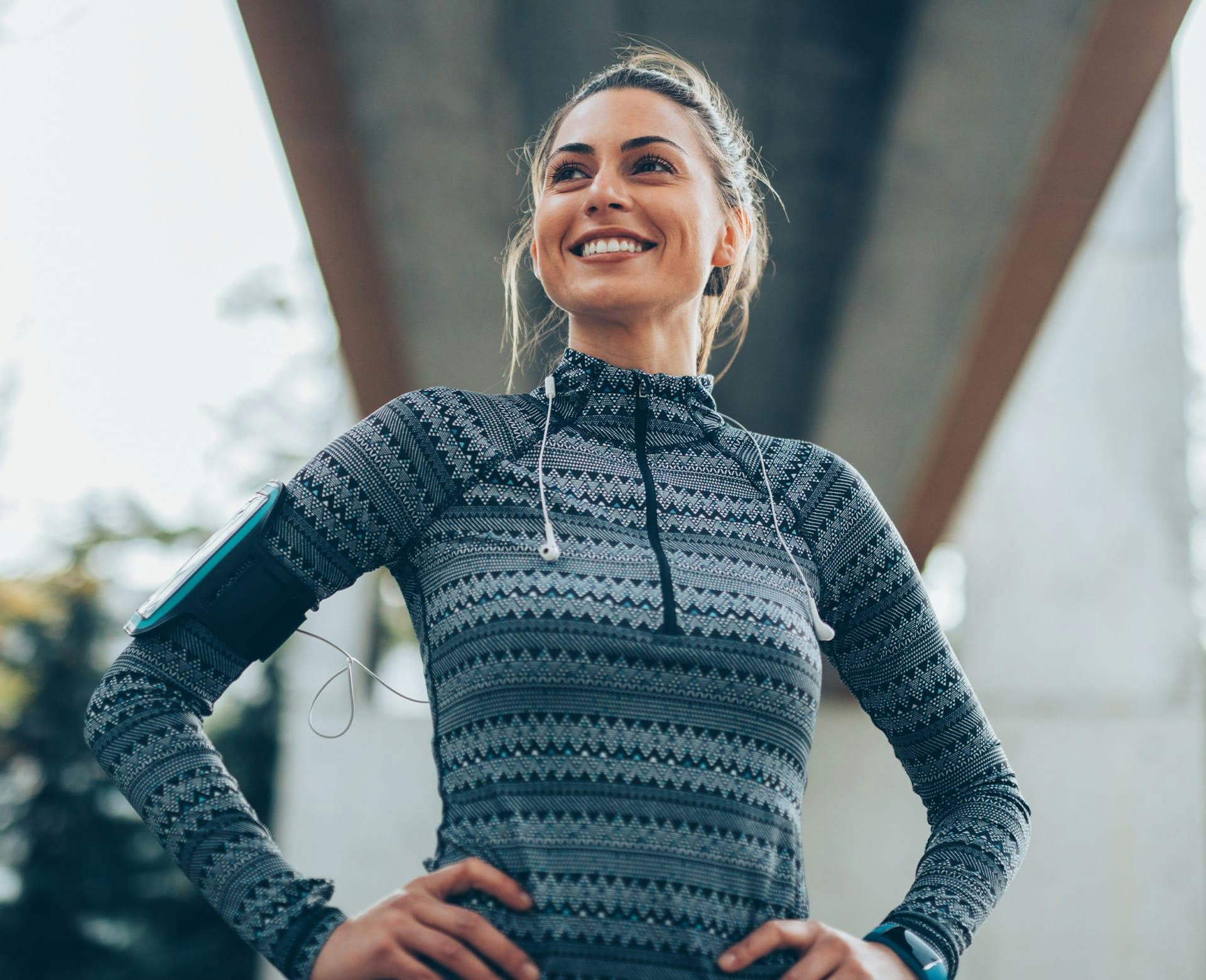 woman jogging outside