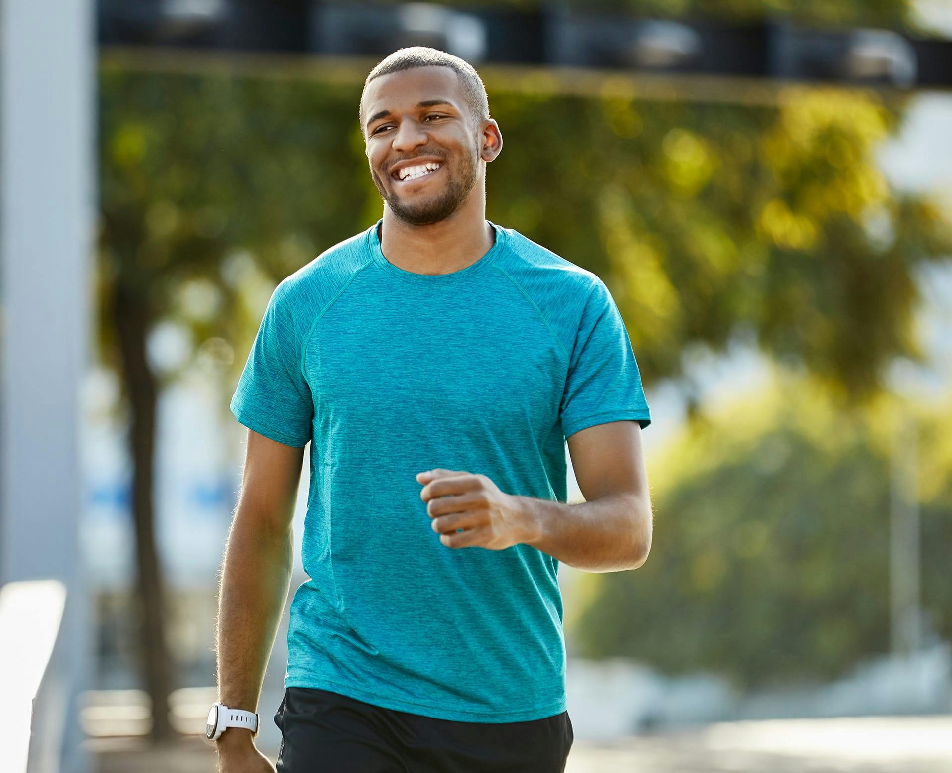 man on a jog