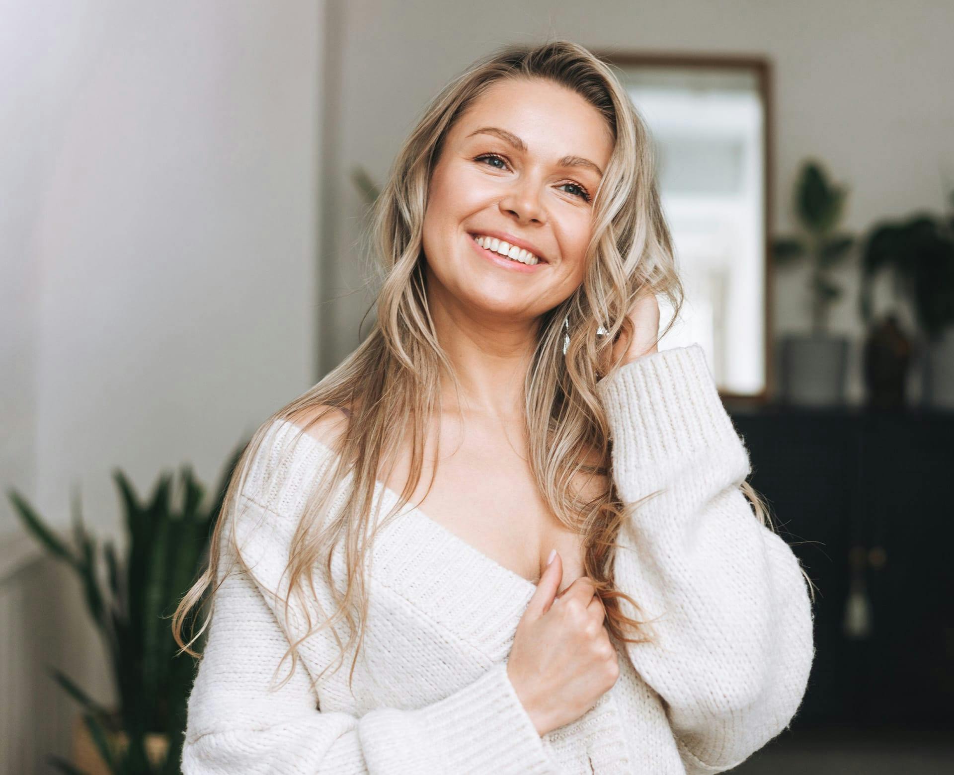 woman smiling