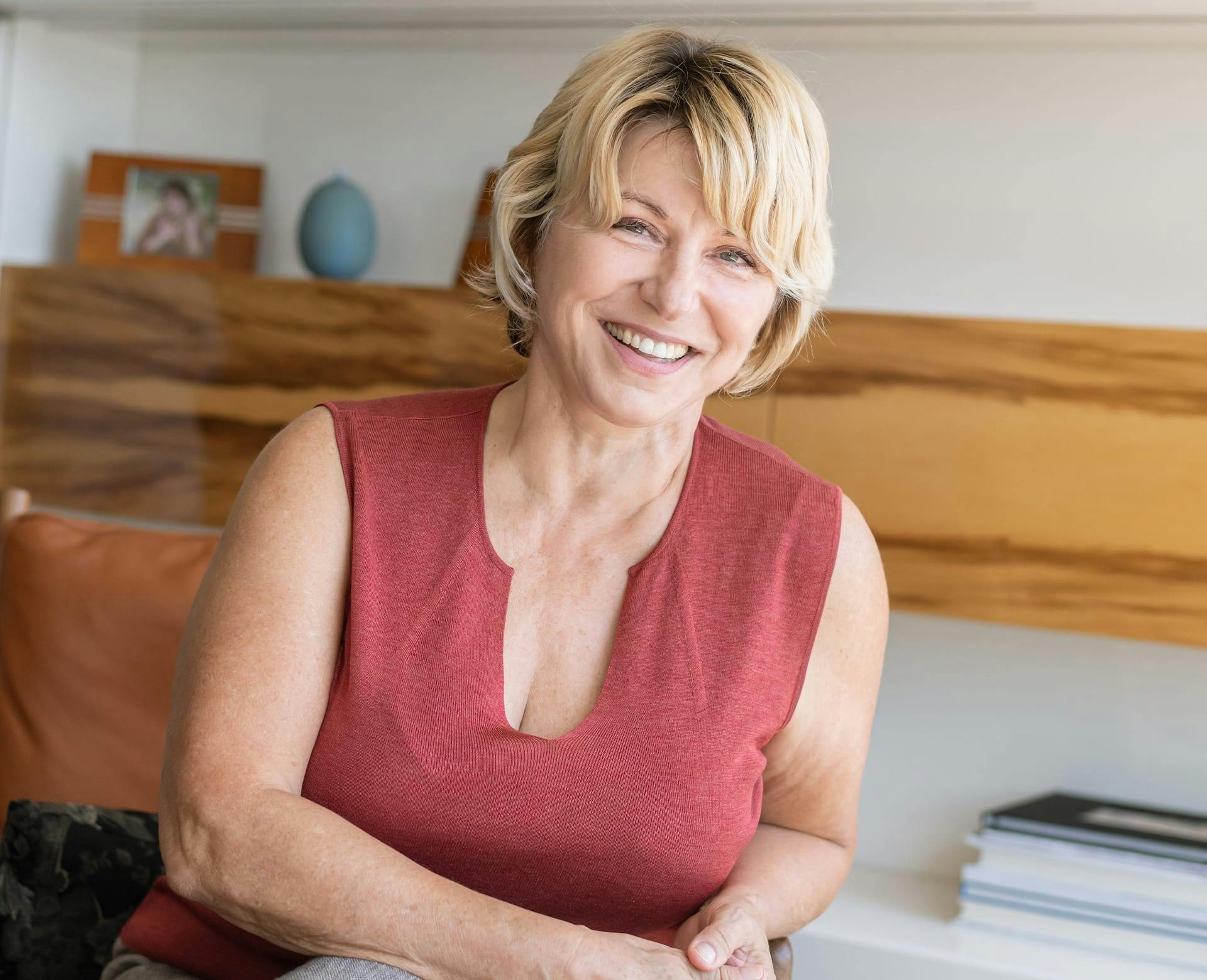 woman smiling