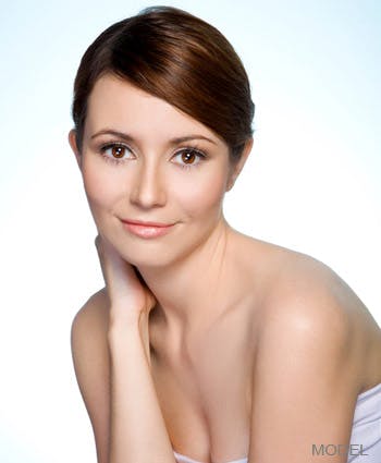 woman smirking