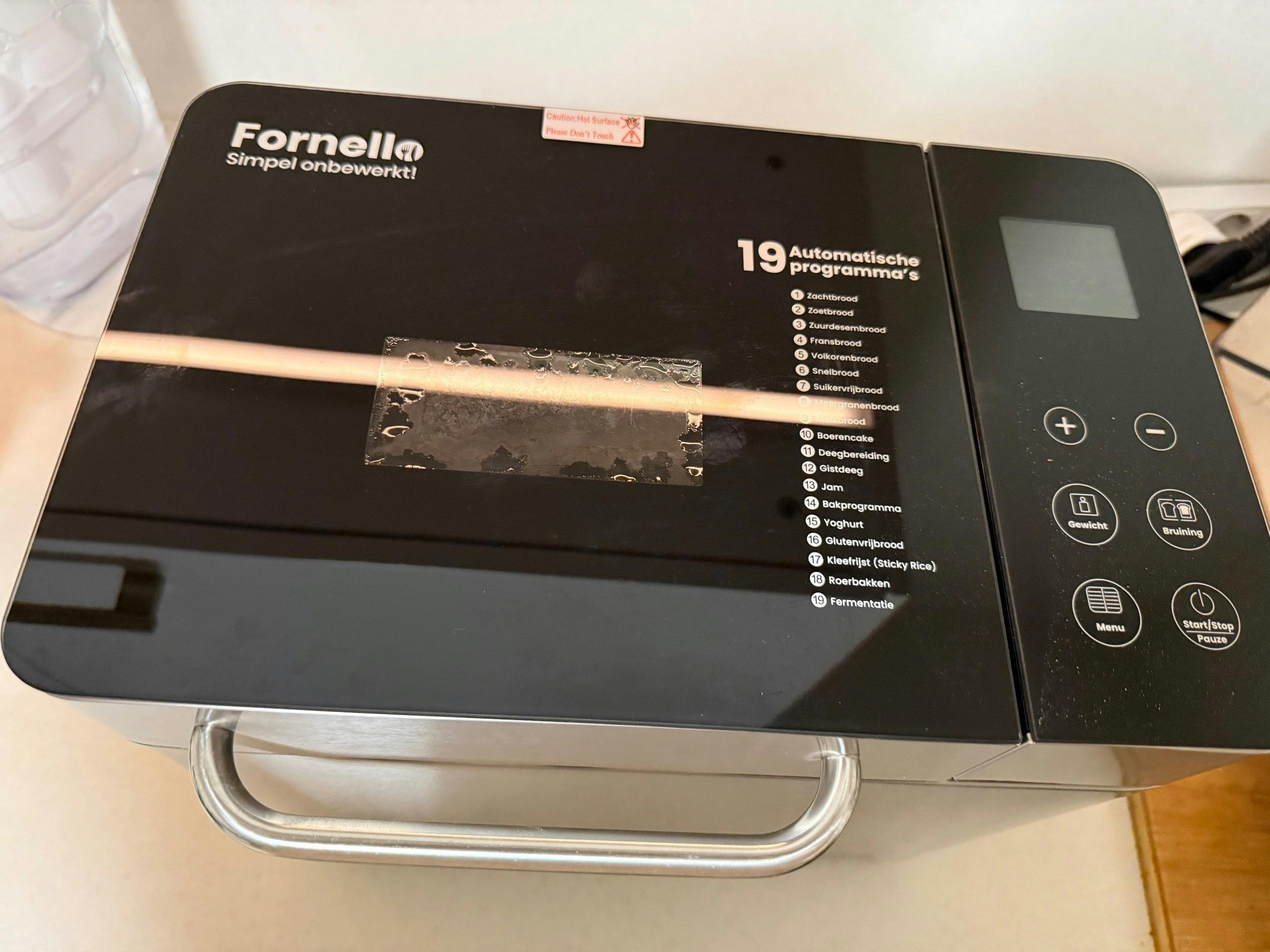 Fornello Supremo Broodbakmachine thuis bij Sara, een tester