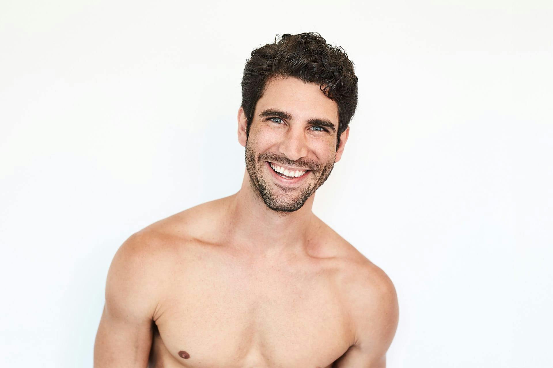 handome man smiling