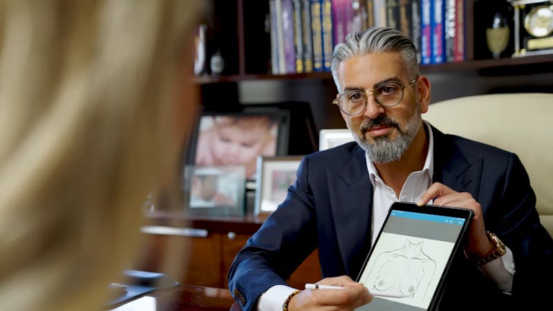 Dr. Firouz with patient