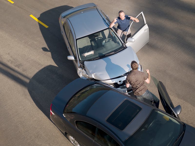 two people who crashed their cars