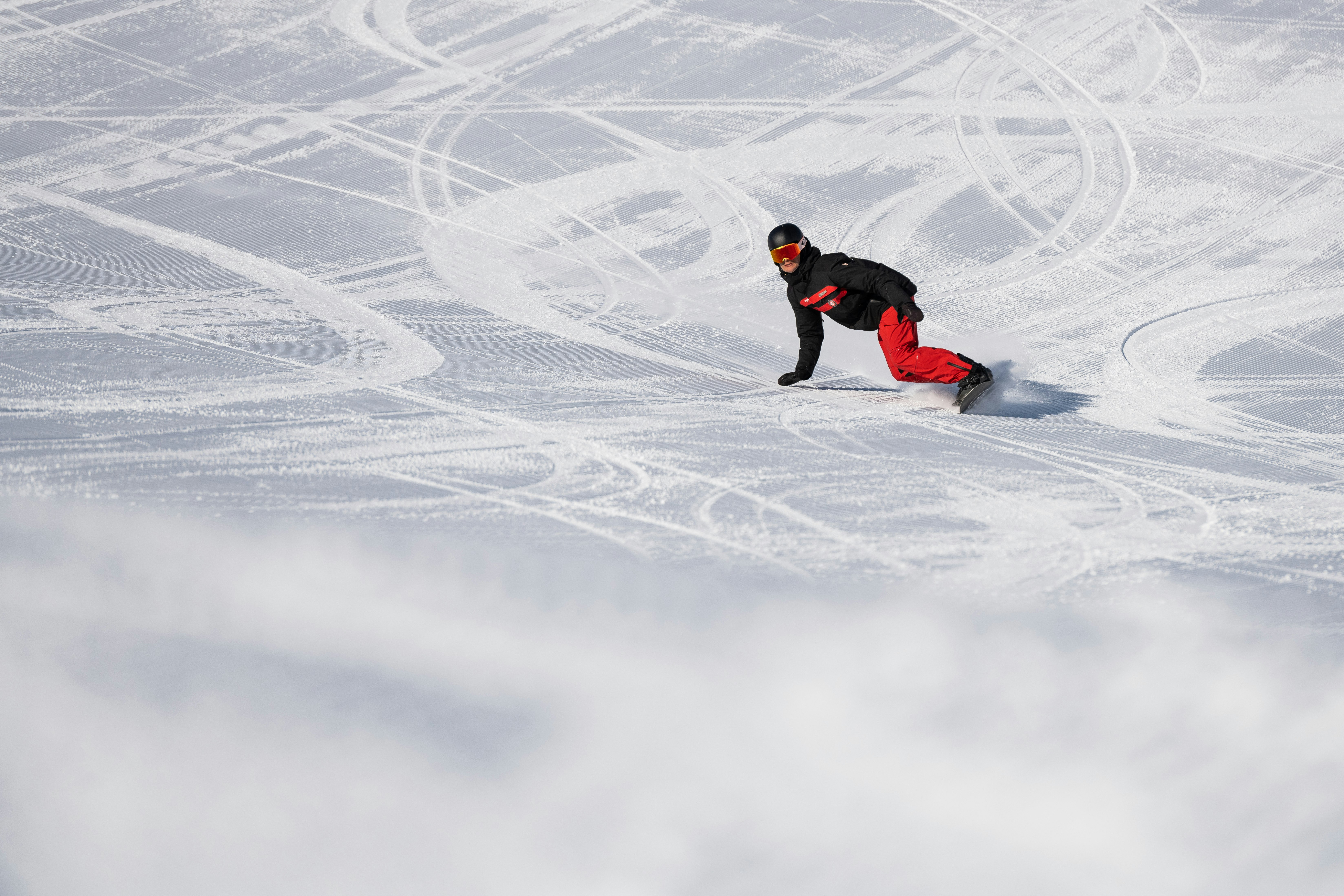 Snowboarder der Schweizer Skischule St. Moritz