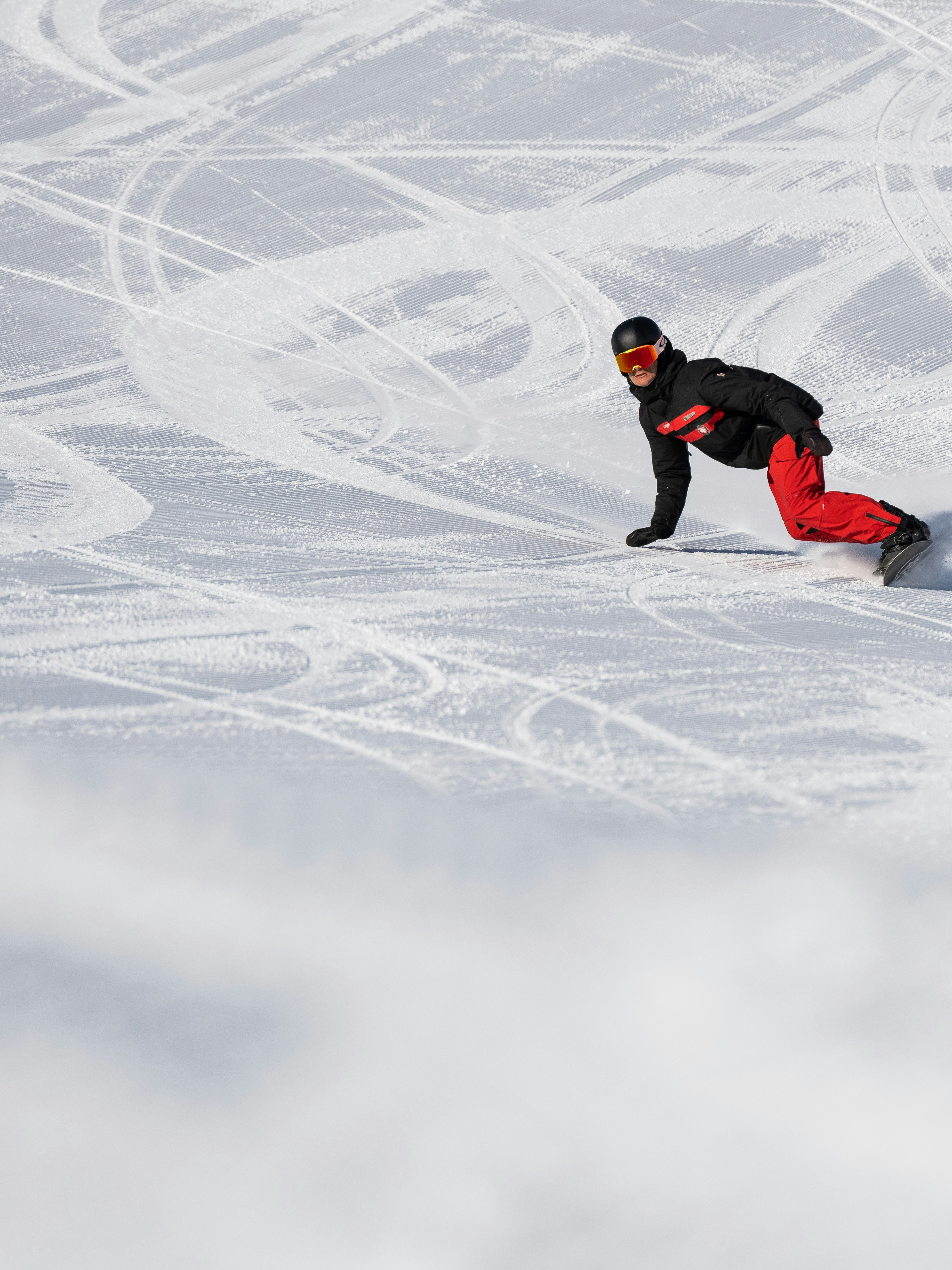 Snowboarder der Schweizer Skischule St. Moritz